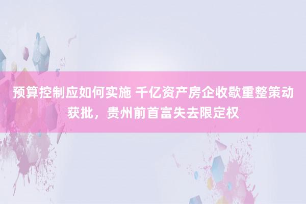 预算控制应如何实施 千亿资产房企收歇重整策动获批，贵州前首富失去限定权