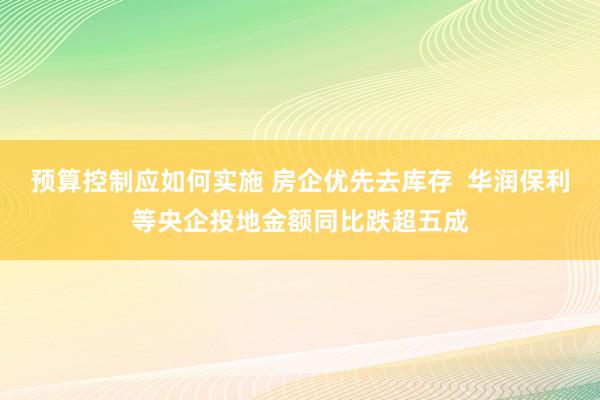 预算控制应如何实施 房企优先去库存  华润保利等央企投地金额同比跌超五成