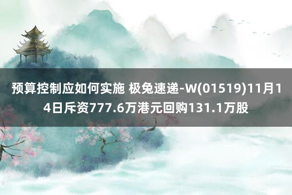 预算控制应如何实施 极兔速递-W(01519)11月14日斥资777.6万港元回购131.1万股