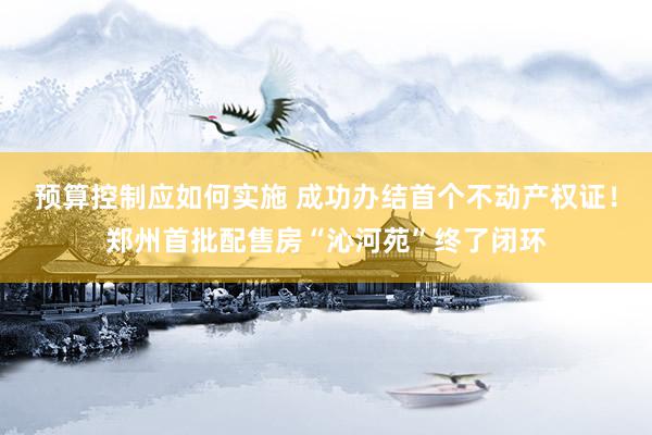 预算控制应如何实施 成功办结首个不动产权证！郑州首批配售房“沁河苑”终了闭环