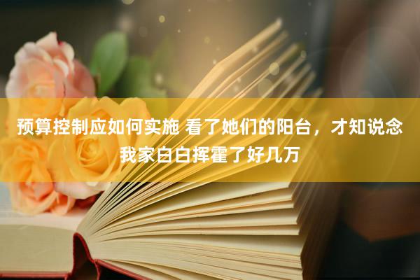 预算控制应如何实施 看了她们的阳台，才知说念我家白白挥霍了好几万