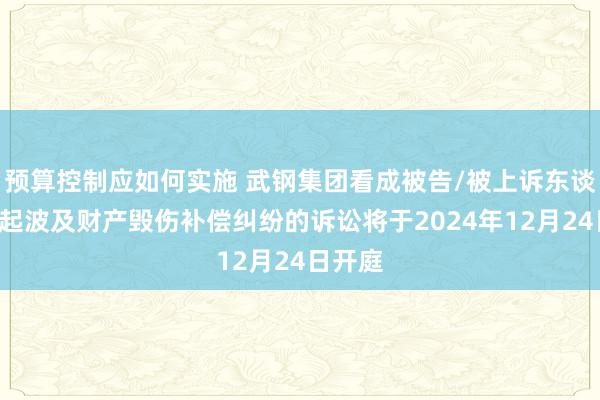 预算控制应如何实施 武钢集团看成被告/被上诉东谈主的1起波及财产毁伤补偿纠纷的诉讼将于2024年12月24日开庭