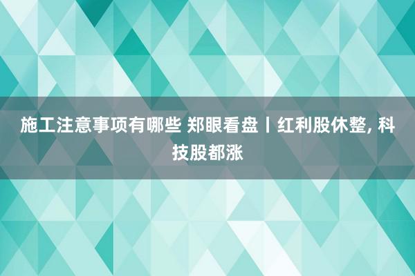 施工注意事项有哪些 郑眼看盘丨红利股休整, 科技股都涨