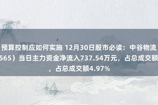 预算控制应如何实施 12月30日股市必读：中谷物流（603565）当日主力资金净流入737.54万元，占总成交额4.97%