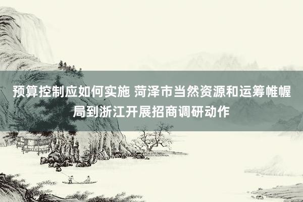 预算控制应如何实施 菏泽市当然资源和运筹帷幄局到浙江开展招商调研动作