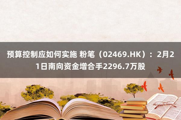 预算控制应如何实施 粉笔（02469.HK）：2月21日南向资金增合手2296.7万股