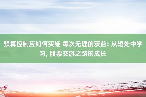 预算控制应如何实施 每次无理的获益: 从短处中学习, 股票交游之路的成长