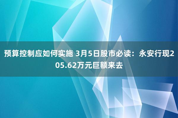 预算控制应如何实施 3月5日股市必读：永安行现205.62万元巨额来去