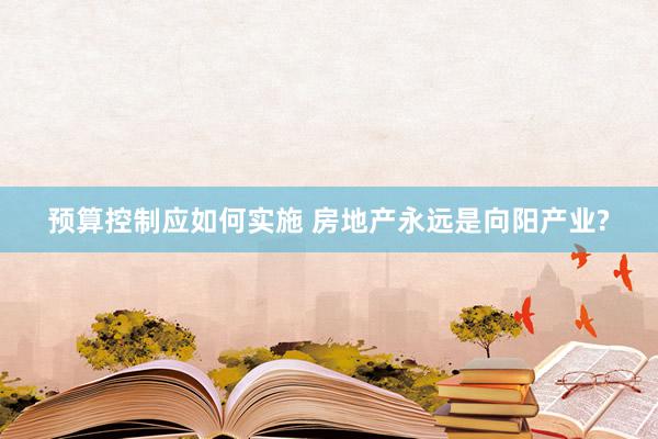 预算控制应如何实施 房地产永远是向阳产业?